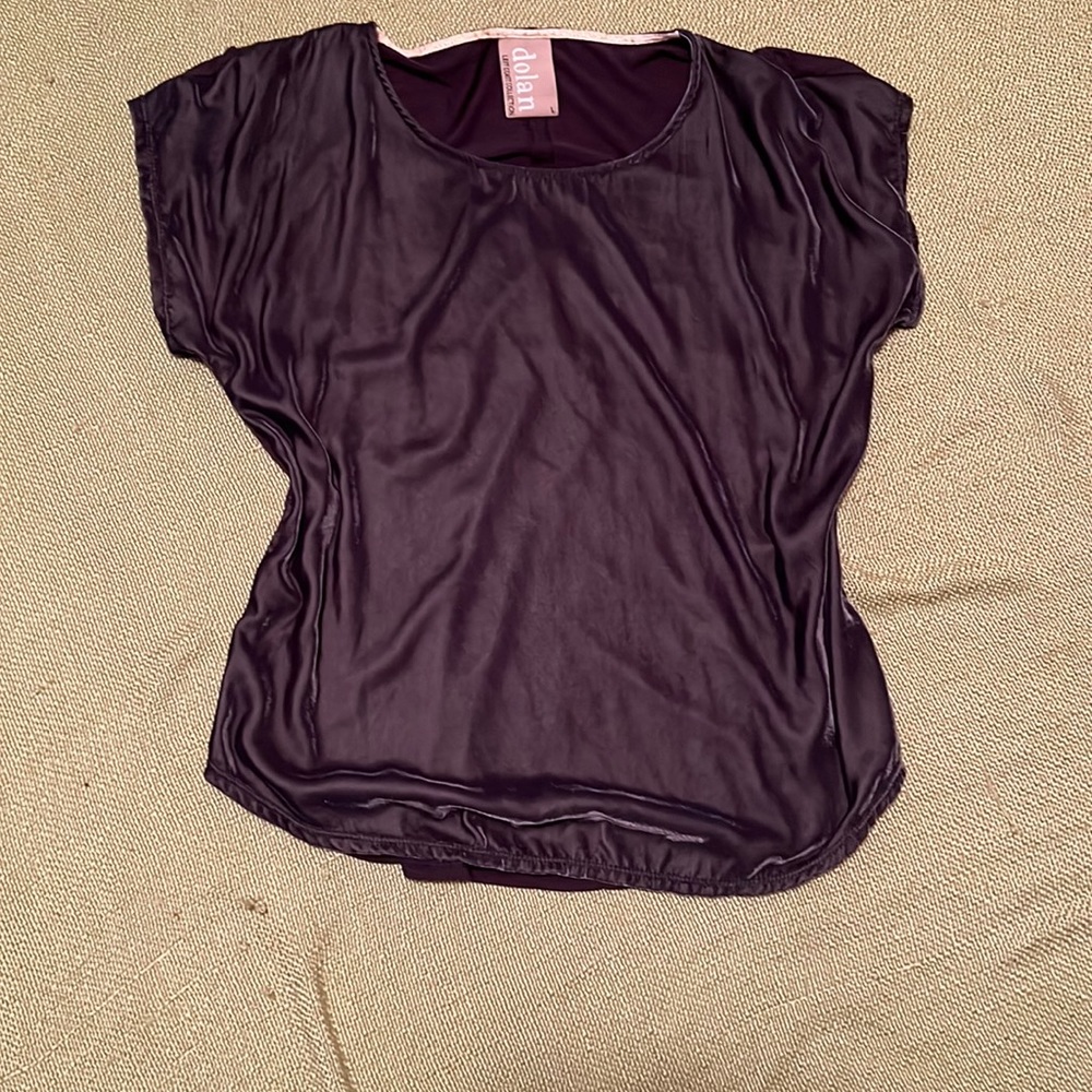 Dolan velvet mixed media top